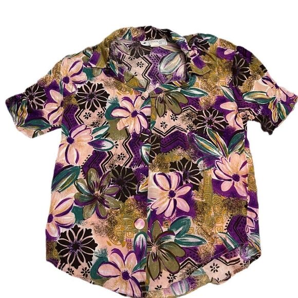 Vintage Floral Patterned Blouse - Picture 1 of 3